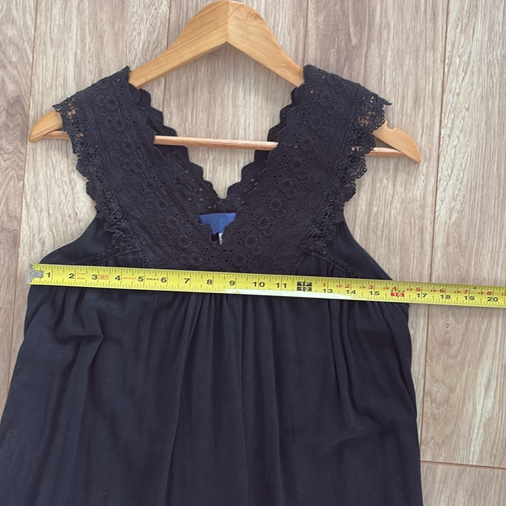 Mini Short A Line Summer Dress, Black, Small - Picture 8 of 9